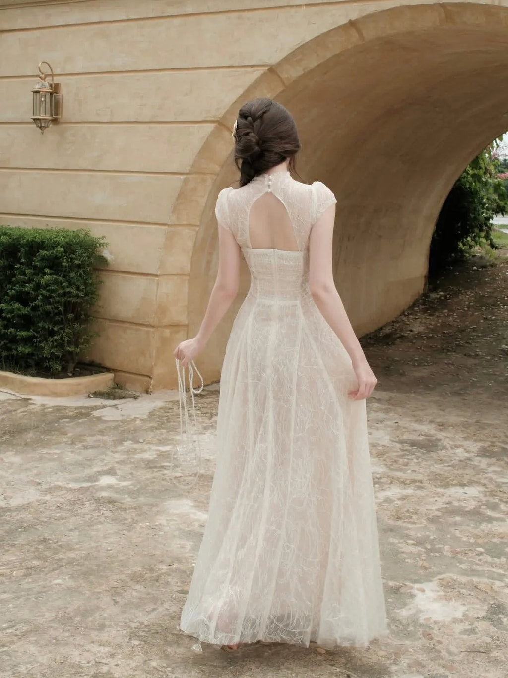 Lace Sequin A Line Midi Dress Flowering Girl