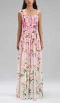 Daryl Strappy Floral Printed Maxi Dress Flowering Girl