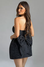 Elenora Mini Dress - Black Flowering Girl