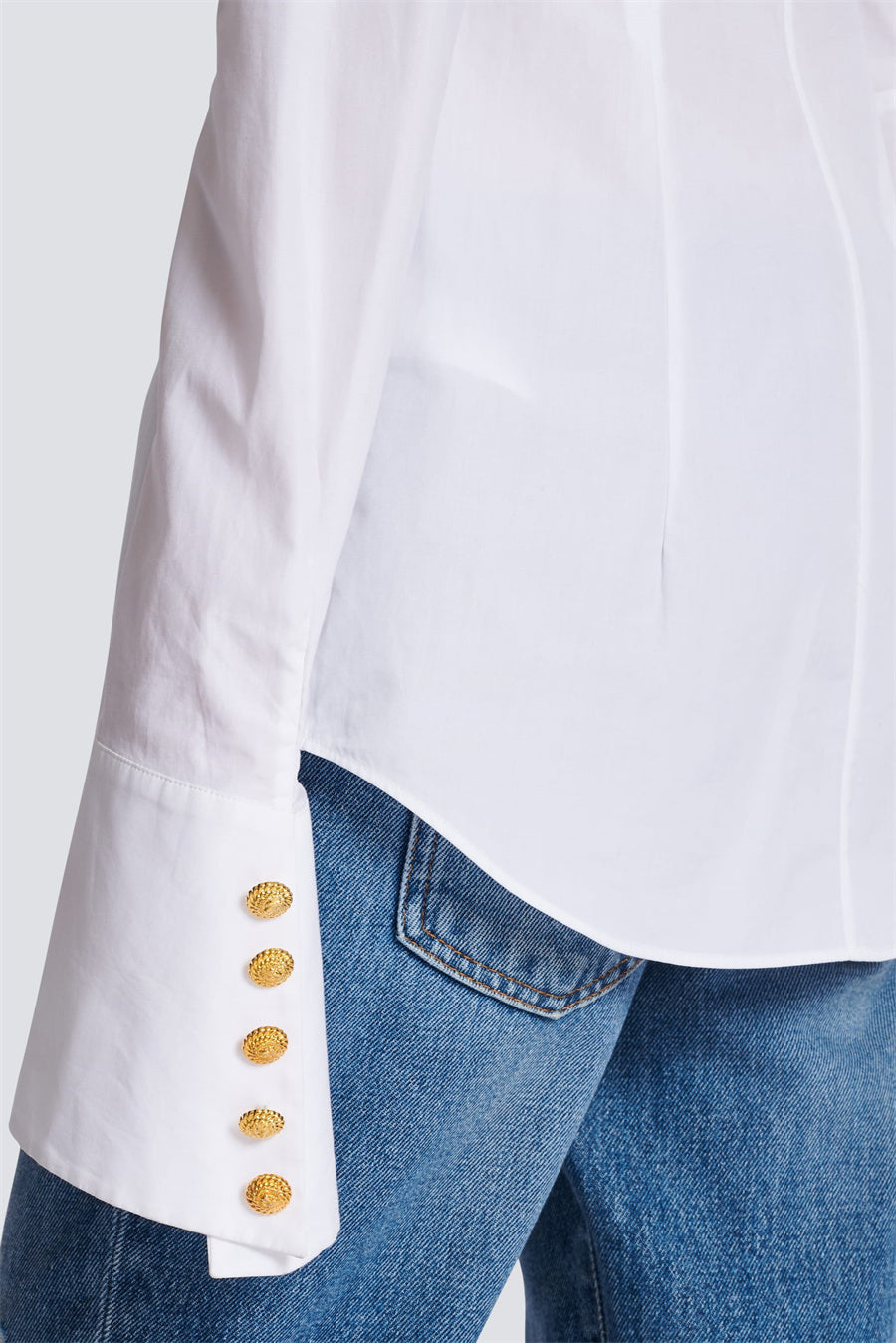 Zahra Gold Buttons Fitted Shirt Flowering Girl