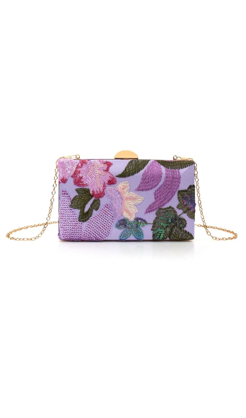 Ledell Purple Flower Sequin Handbag Flowering Girl