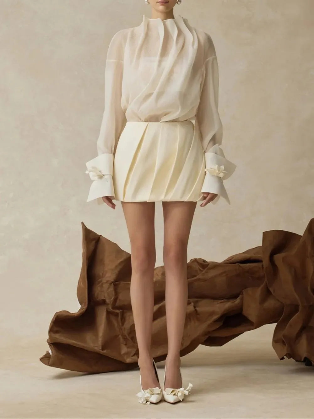 Maria Long Sleeve Three-Piece Set Flowering Girl