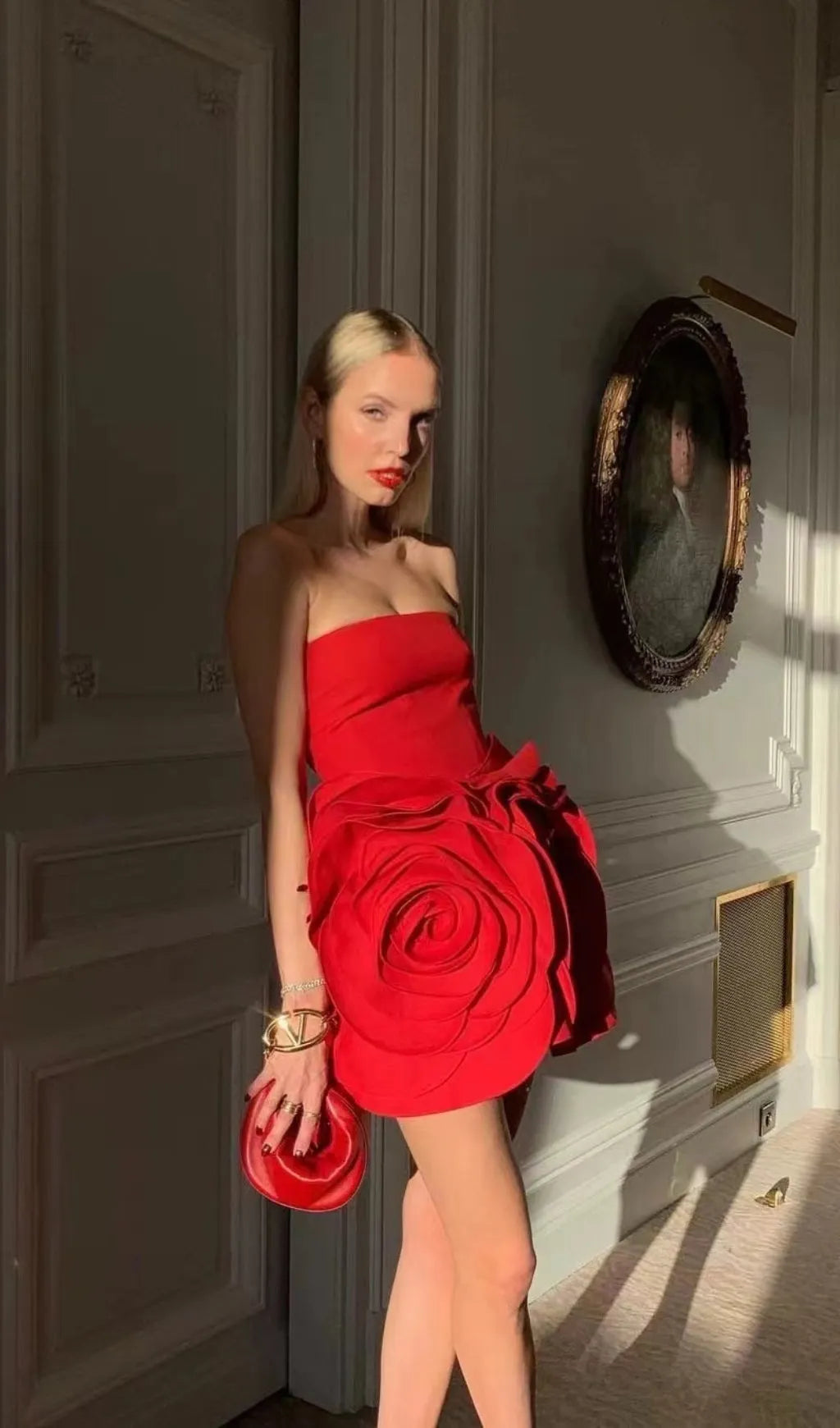 Ayat Strapless Flower Mini Dress Flowering Girl