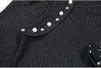 flower knit mini dress in black Flowering Girl