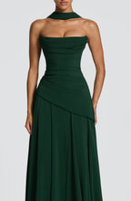 Patricia Maxi Dress - Emerald Flowering Girl