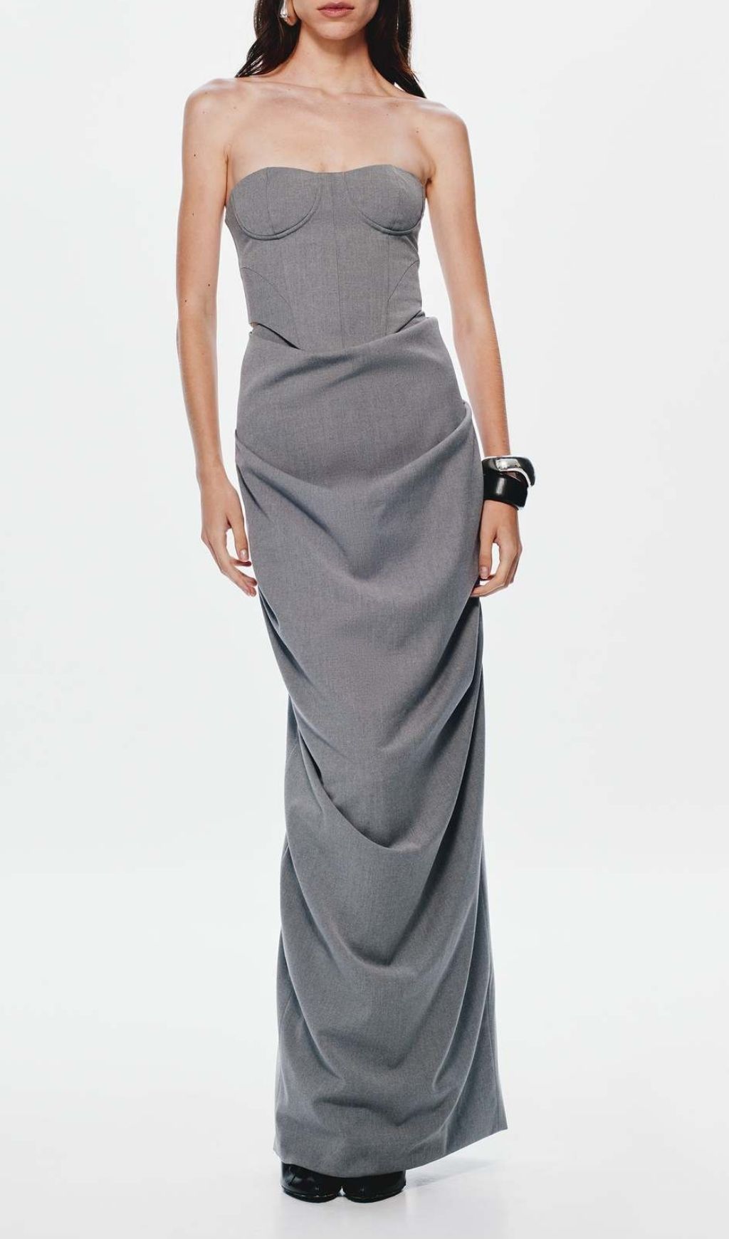 Kalle Grey Corset Top & Maxi Skirt Set Flowering Girl
