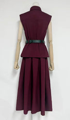 Iliana Sleeveless Belt Two-Piece Set Flowering Girl