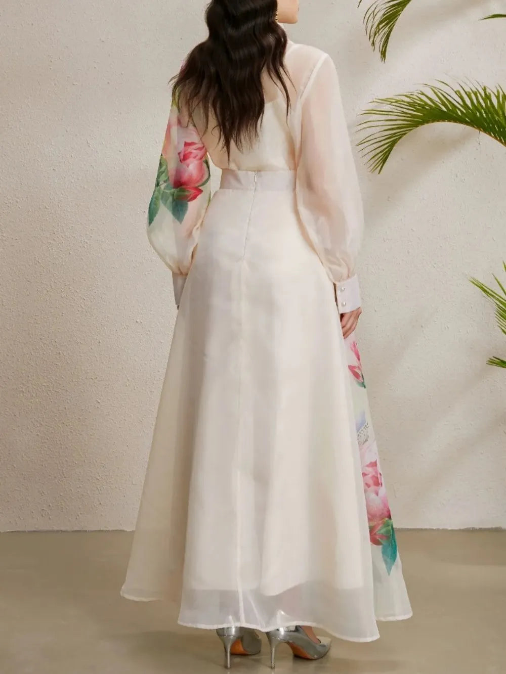 Maru Apricot Floral Top & Maxi Skirt Set Flowering Girl
