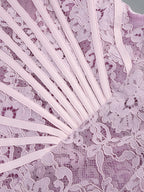 Kellie Strapless Lace Appliques Mini Dress In Light Purple Flowering Girl
