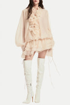Jaketta Flower Ruffle Mini Dress Flowering Girl