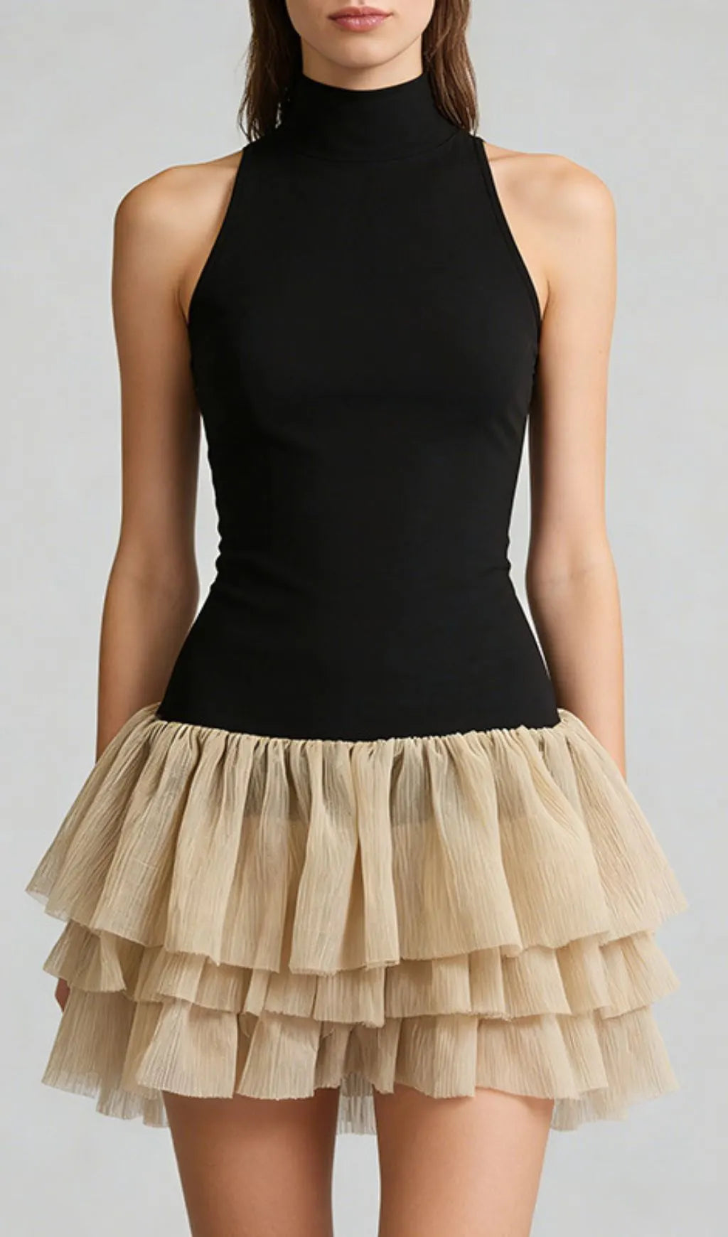 Jacarra Black Sleeveless Mini Dress Flowering Girl