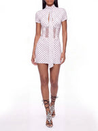Iona High Neck Polka Dot Skirt Set Flowering Girl