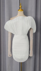 Keeya Ruched Mini Dress Flowering Girl