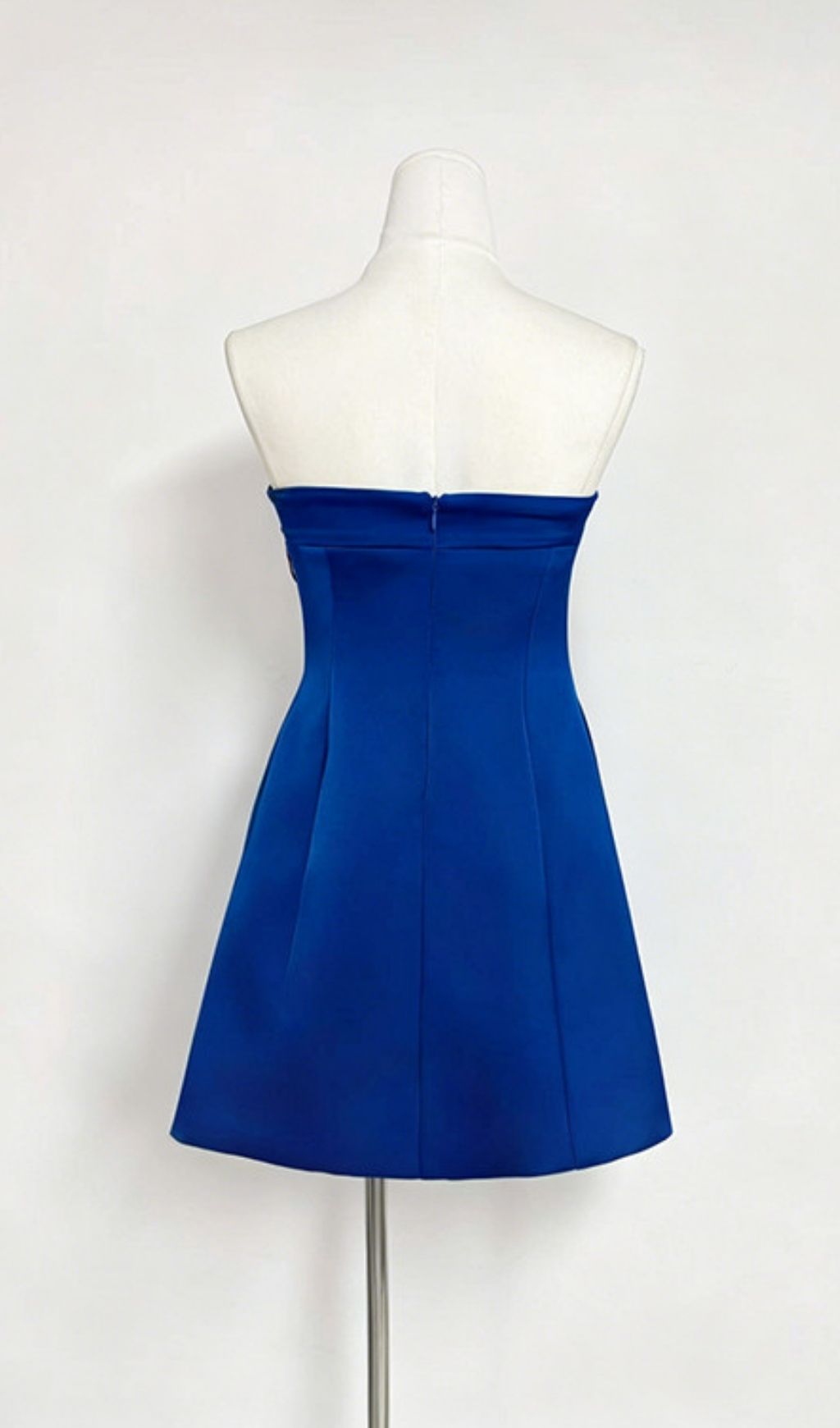 Lailah Blue Strapless Flower Mini Dress Flowering Girl