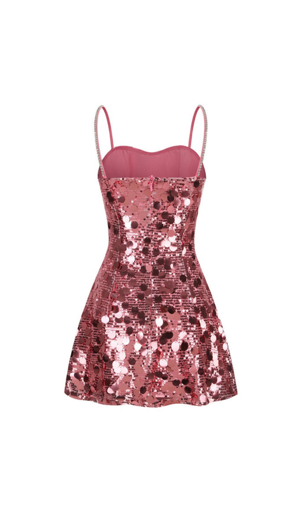 Isabela Pink Sequin Mini Dress Flowering Girl