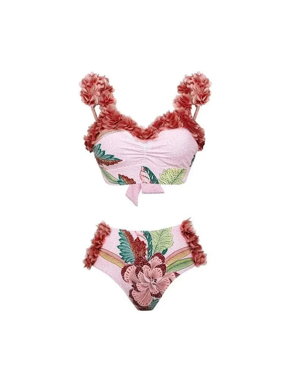 Madonna Printed Three-Piece Swimsuit Flowering Girl