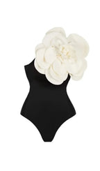 Anne Black Exaggerated 3D Flower Top Flowering Girl
