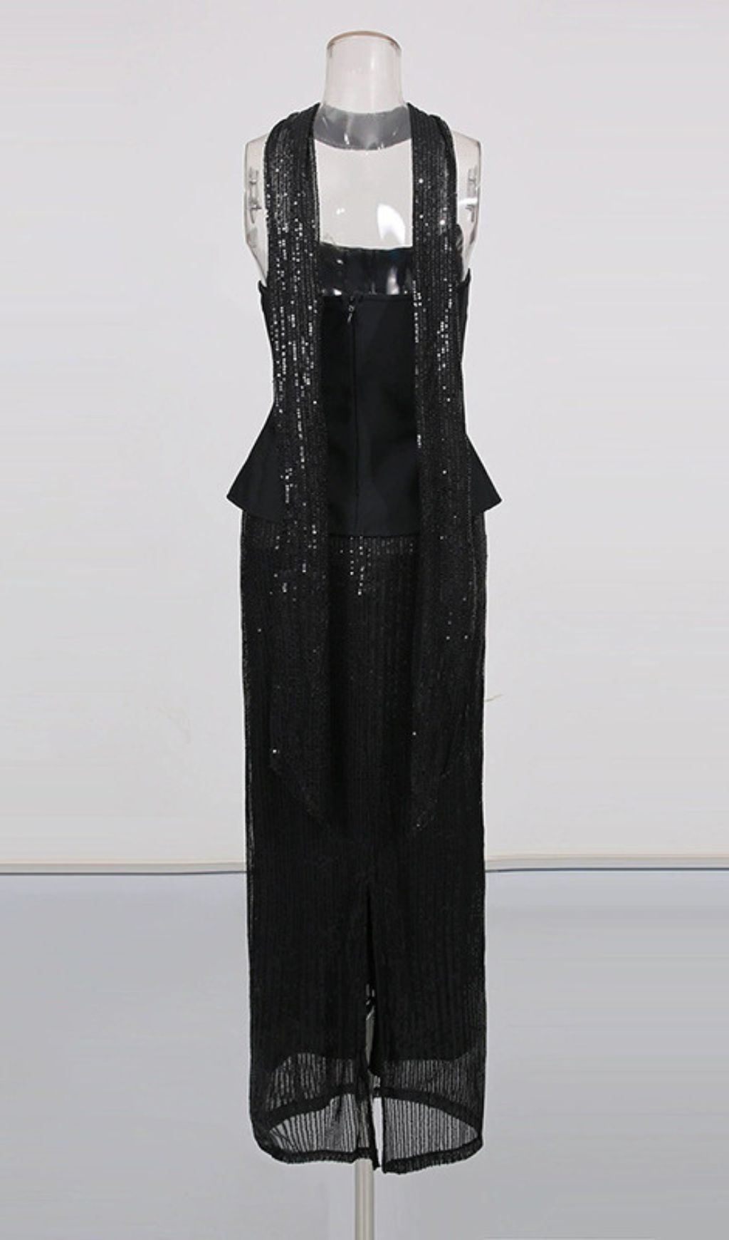 Isadora Black Sequin Two-Piece Set Flowering Girl