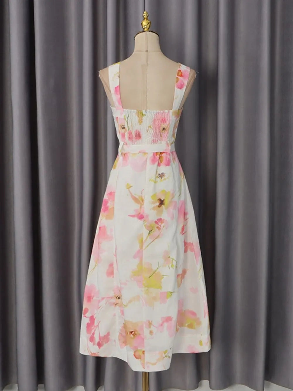 Mariangel Strappy Floral Midi Dress Flowering Girl