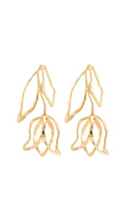 Dorcas Gold Flower Earrings Flowering Girl