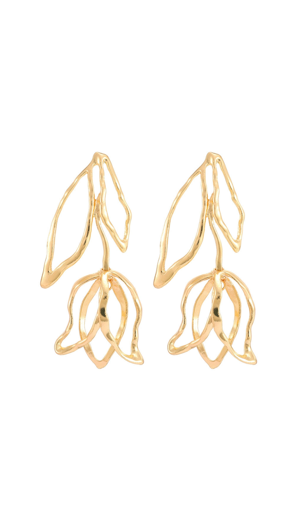 Dorcas Gold Flower Earrings Flowering Girl