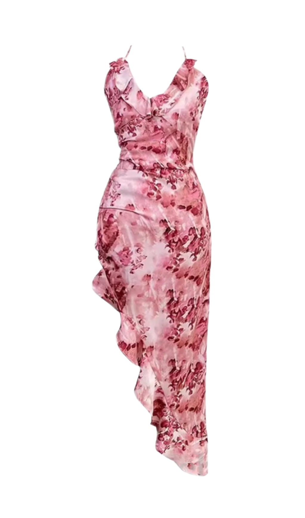 Floral Ruffled Skew Dress Flowering Girl
