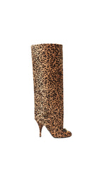 Kasi Bow Leopard Boots Flowering Girl