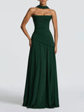 Materia Green Strapless Maxi Dress Flowering Girl
