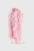 Danica Feather Knee-high Boots - Pink Flowering Girl