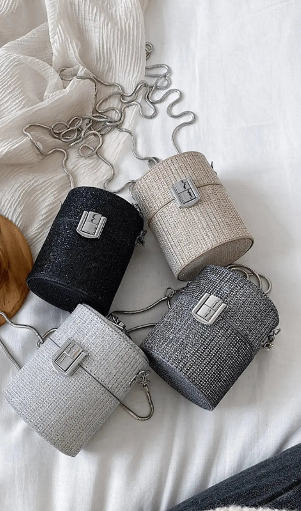 Bucket Bag - Grey Flowering Girl