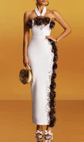 Gravistar Halterneck Flower Bandage Maxi Dress Flowering Girl