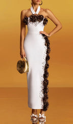 Gravistar Halterneck Flower Bandage Maxi Dress Flowering Girl