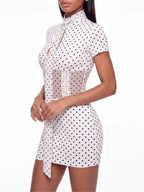 Iona High Neck Polka Dot Skirt Set Flowering Girl