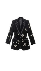 Sibyl Black Bee Diamond Blazer Mini Dress Flowering Girl