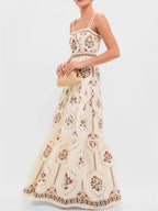 Meabh Strappy Printed Maxi Dress Flowering Girl