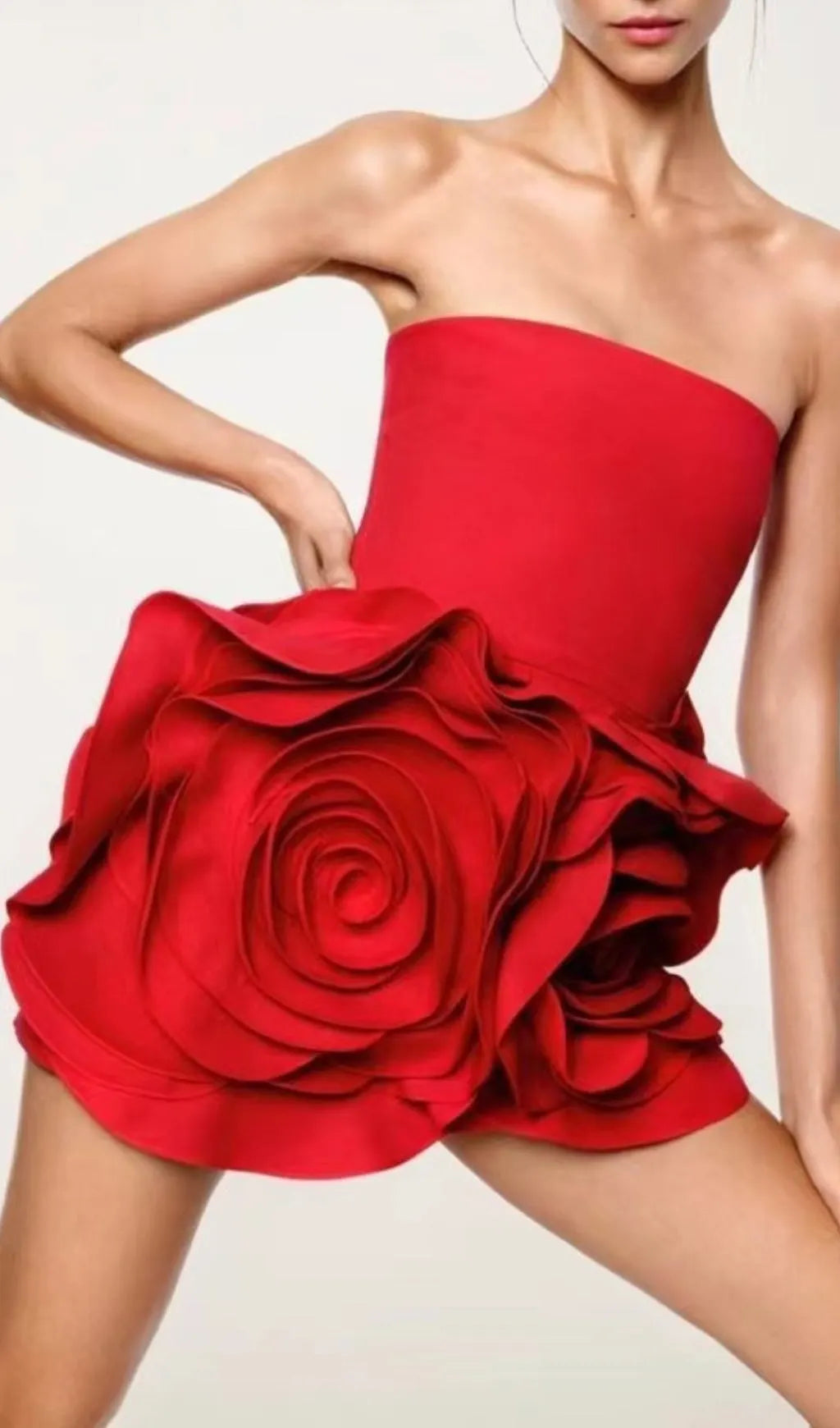 Ayat Strapless Flower Mini Dress Flowering Girl
