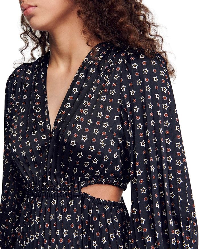 AGLAE PRINTED CUTOUT PLEATED DRESS Flowering Girl