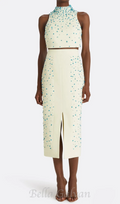 Cadee Turquoise Embellished Two Piece Set Flowering Girl