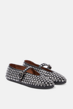 Violeta Rhinestone Fishnet Ballet Flats Flowering Girl