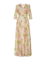 Floral Printed Midi Dress Flowering Girl