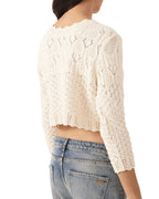 COTTON CROPPED OPEN KNIT CARDIGAN Flowering Girl