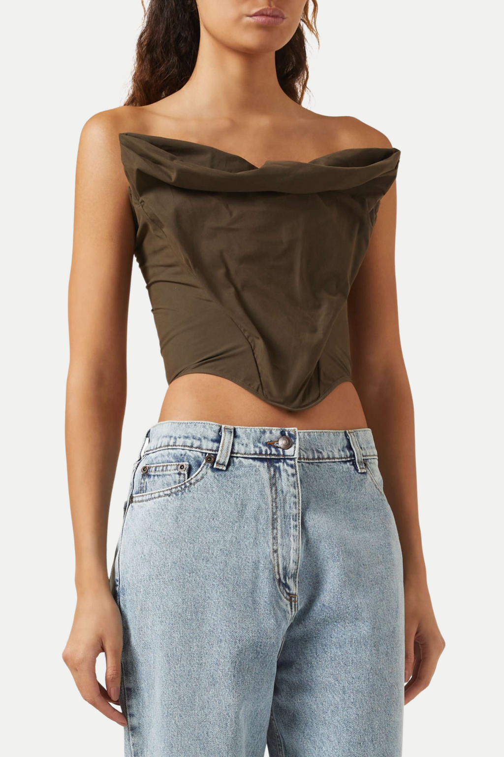 Balius Draped Satin Corset Flowering Girl