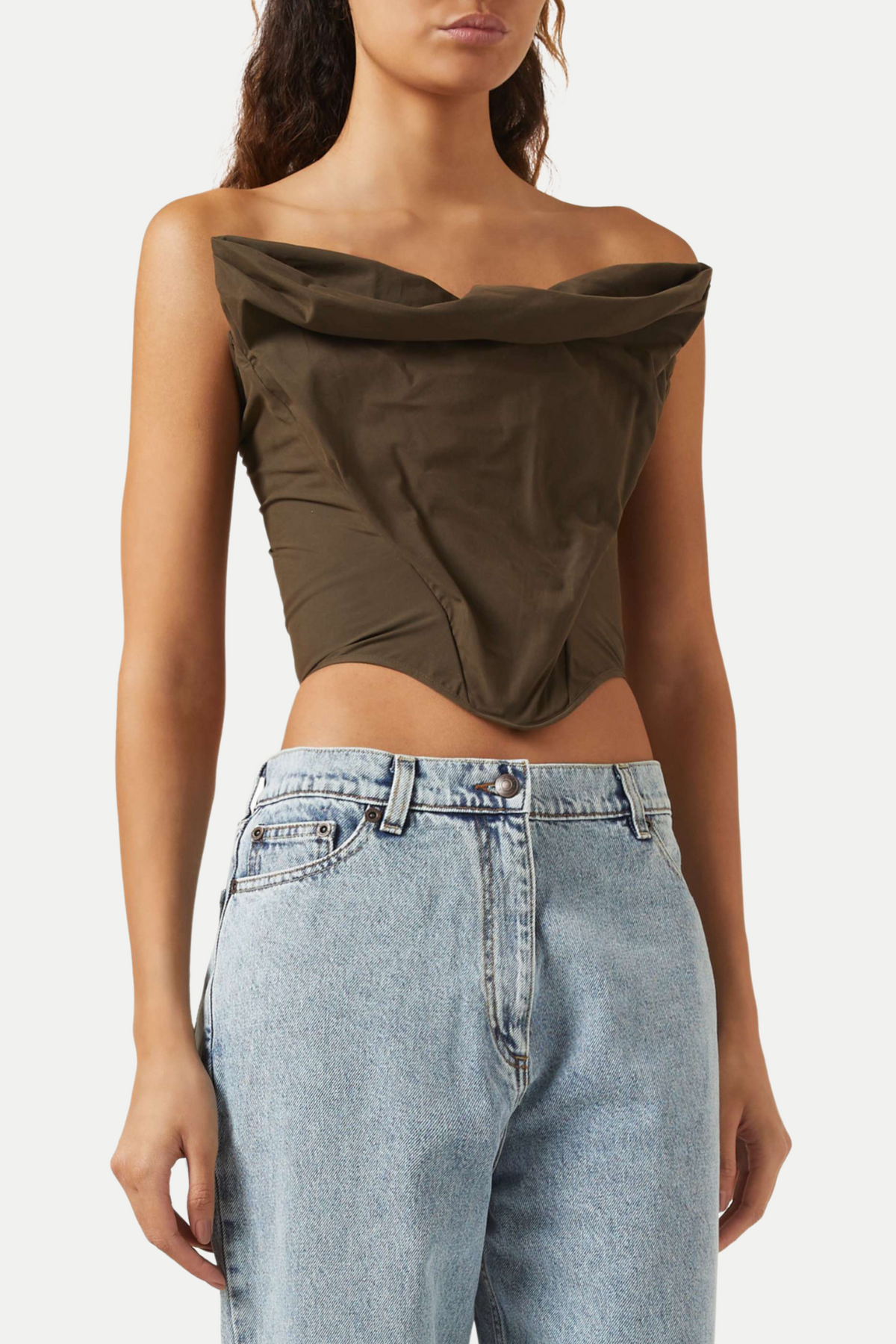 Balius Draped Satin Corset Flowering Girl