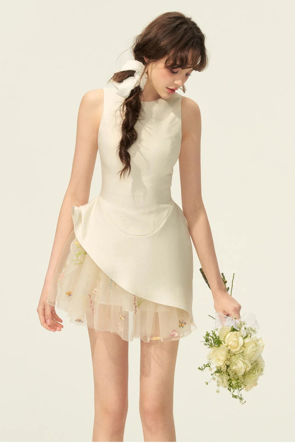 Liechti Floral Layer Mini Dress Flowering Girl
