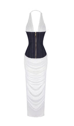 Emelda Halter Corset Maxi Dress Flowering Girl