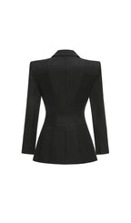 Ishan Black Lace-up Blazer Dress Flowering Girl