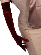 Red Velvet Gloves Flowering Girl