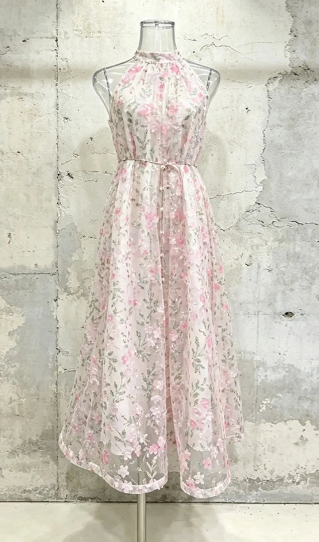 Leontien Halter Floral Midi Dress Flowering Girl