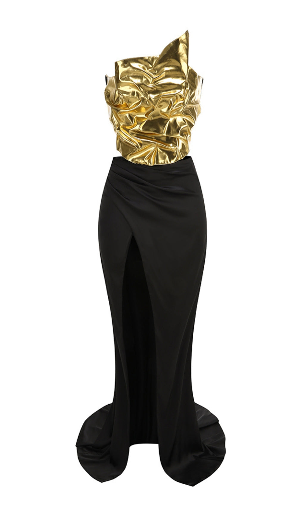 Brenton Leather Slit Maxi Skirt Set