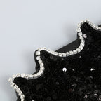 Black Patchwork Sequins Slimming Mini Dress